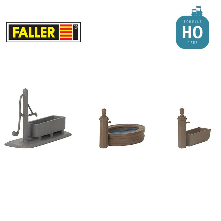 Fontaines de village 3 pcs HO Faller 180875