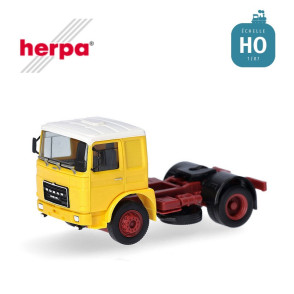 Tracteur solo Roman Diesel 2 essieux jaune HO Herpa 310550-003 - Maketis