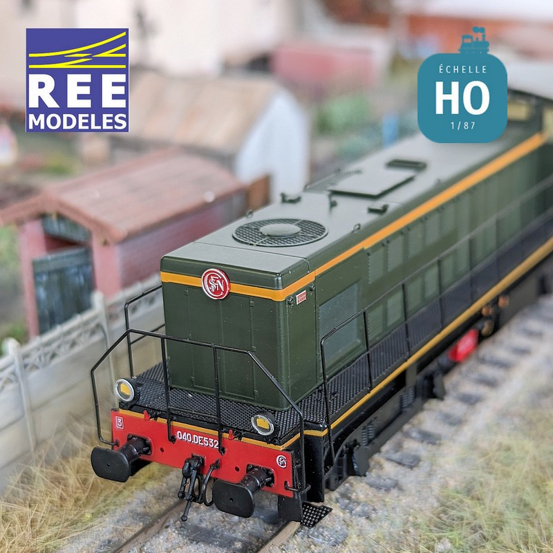 Locomotive Diesel 040 DE 532 Livrée d'origine région Ouest SNCF Ep III Analogique HO REE JM-007 - Maketis