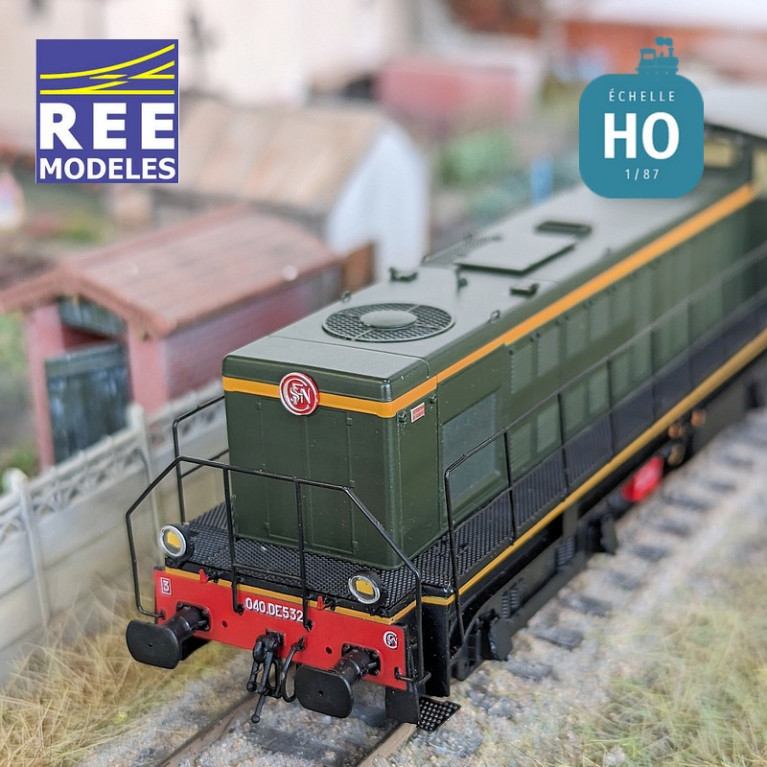 Locomotive Diesel 040 DE 532 Livrée d'origine région Ouest SNCF Ep III Analogique HO REE JM-007 - Maketis