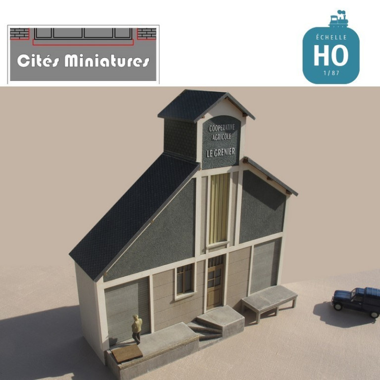 Coopérative Agricole bâtiment Faible Profondeur échelle HO Cités Miniatures BV-051-FP-HO - Maketis Coopérative Agricole bâtiment Faible Profondeur échelle HO Cités Miniatures BV-051-FP-HO - Maketis