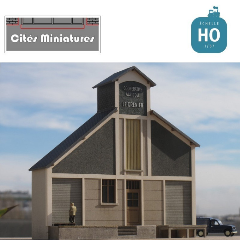 Coopérative Agricole bâtiment Faible Profondeur échelle HO Cités Miniatures BV-051-FP-HO - Maketis Coopérative Agricole bâtiment Faible Profondeur échelle HO Cités Miniatures BV-051-FP-HO - Maketis