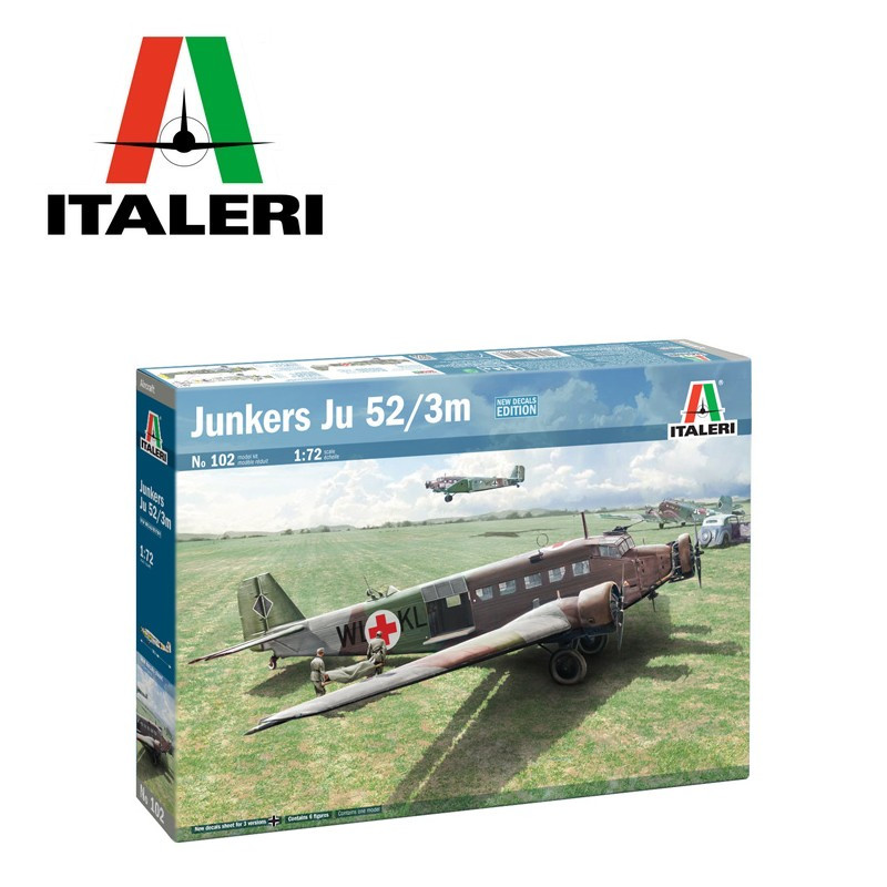 Avion de transport allemand Junkers JU-52/3 M 1/72 Italeri 0102 - Maketis