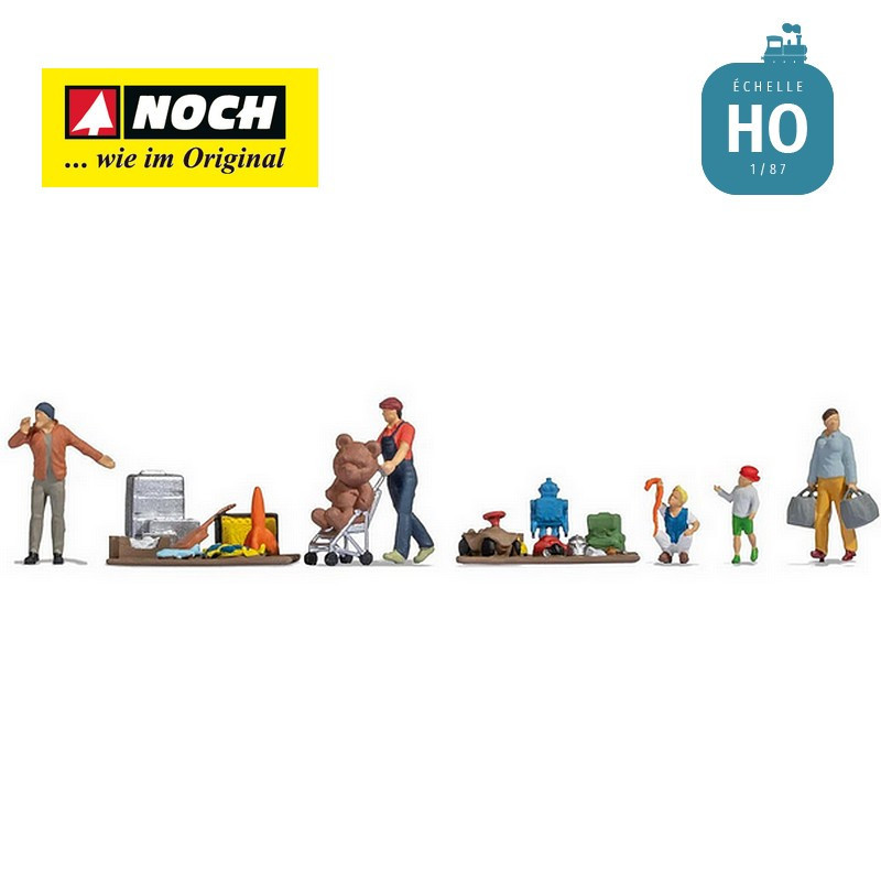 Figurines thématiques « Marché aux puces »  HO Noch 16282 - Maketis