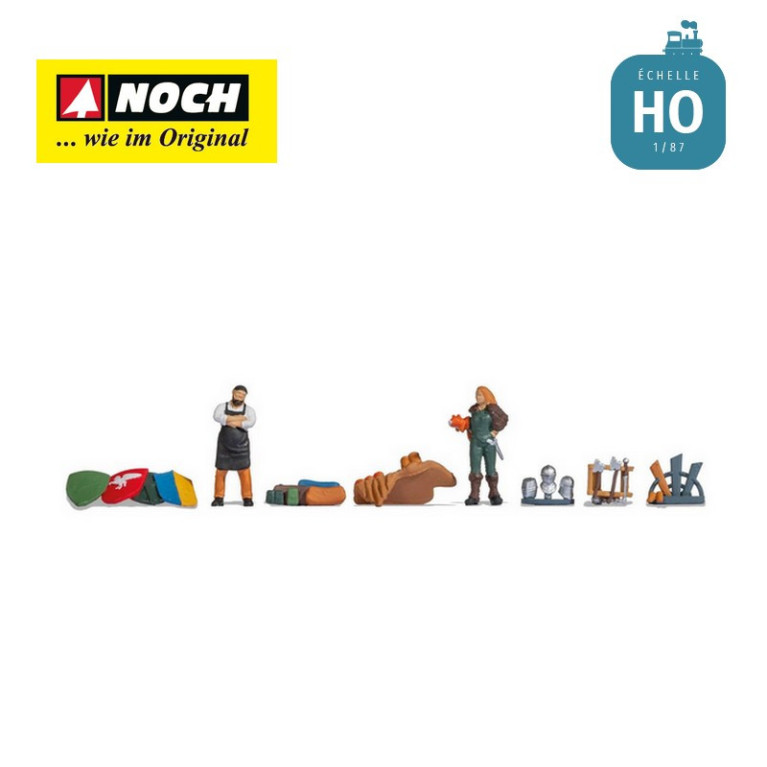 Set thématique « Marché médiéval » HO Noch 65618 - Maketis