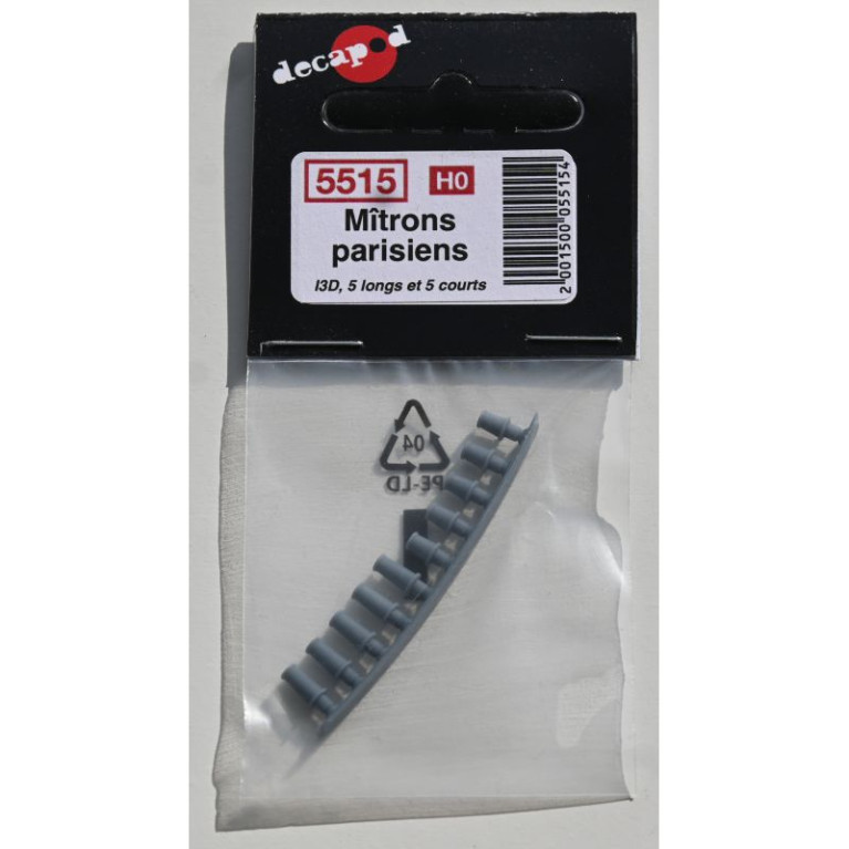Mitrons parisiens (8 pcs) HO Decapod 5515 - Maketis Mitrons parisiens (8 pcs) HO Decapod 5515 - Maketis
