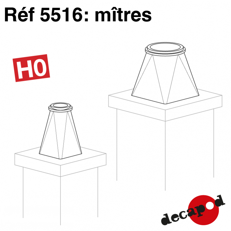 Mitres (8 pcs) HO Decapod 5516