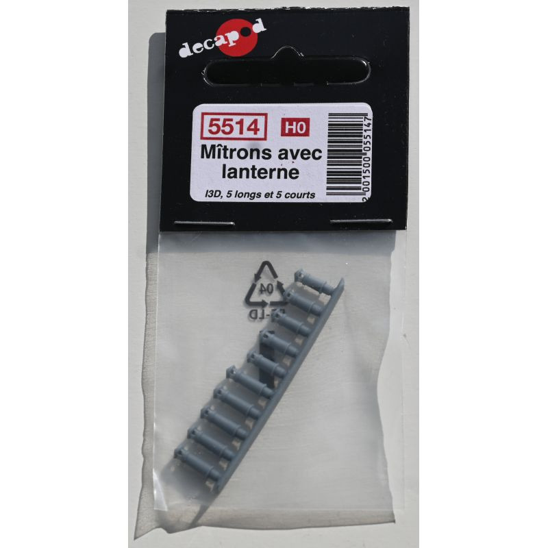 Mitrons avec lanterne (10 pcs) HO Decapod 5514 -Maketis