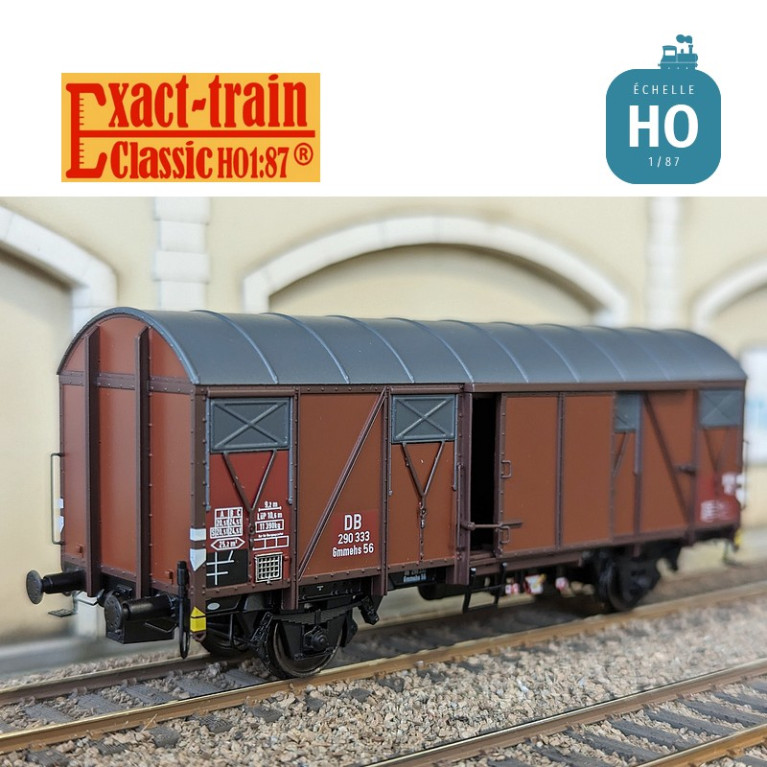 Gedeckter Güterwagen Gmmehs 56 (uv) mit Lüftungsklappe aus Aluminium DB Ep III HO Exact-Train EX20976 - Maketis Gedeckter Güterwagen Gmmehs 56 (uv) mit Lüftungsklappe aus Aluminium DB Ep III HO Exact-Train EX20976 - Maketis