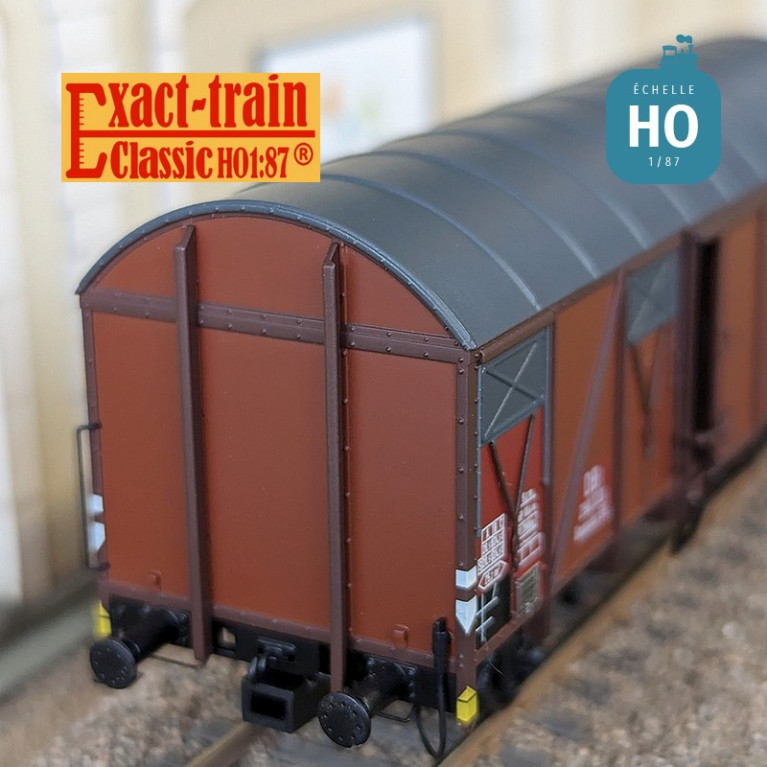 Gedeckter Güterwagen Gmmehs 56 (uv) mit Lüftungsklappe aus Aluminium DB Ep III HO Exact-Train EX20976 - Maketis Gedeckter Güterwagen Gmmehs 56 (uv) mit Lüftungsklappe aus Aluminium DB Ep III HO Exact-Train EX20976 - Maketis