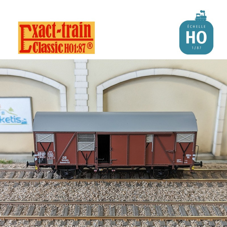 Wagon couvert Gmmehs 60 avec volet d'aération en aluminium DB Ep III HO Exact-Train EX21002 - Maketis Wagon couvert Gmmehs 60 avec volet d'aération en aluminium DB Ep III HO Exact-Train EX21002 - Maketis