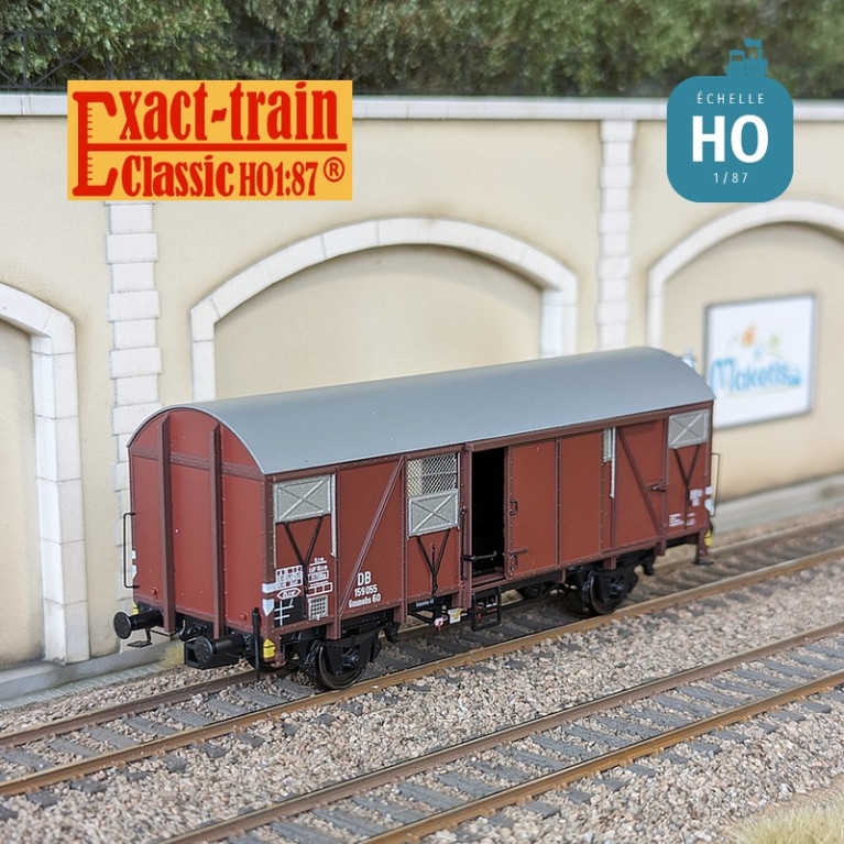 Wagon couvert Gmmehs 60 avec volet d'aération en aluminium DB Ep III HO Exact-Train EX21002 - Maketis Wagon couvert Gmmehs 60 avec volet d'aération en aluminium DB Ep III HO Exact-Train EX21002 - Maketis