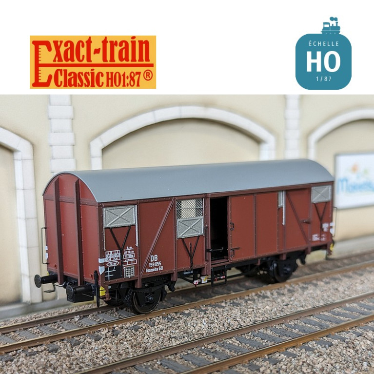Wagon couvert Gmmehs 60 avec volet d'aération en aluminium DB Ep III HO Exact-Train EX21002 - Maketis Wagon couvert Gmmehs 60 avec volet d'aération en aluminium DB Ep III HO Exact-Train EX21002 - Maketis