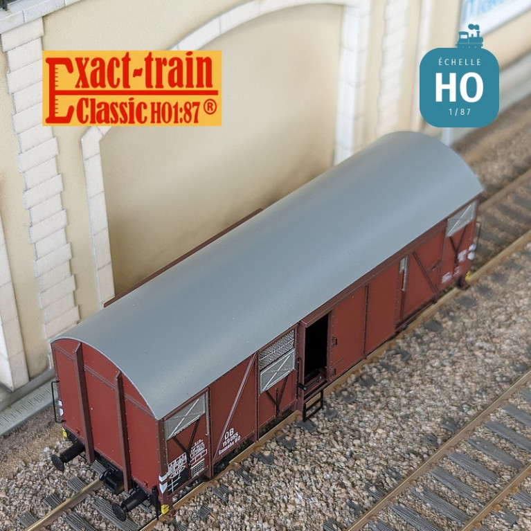 Wagon couvert Gmmehs 60 avec volet d'aération en aluminium DB Ep III HO Exact-Train EX21002 - Maketis Wagon couvert Gmmehs 60 avec volet d'aération en aluminium DB Ep III HO Exact-Train EX21002 - Maketis