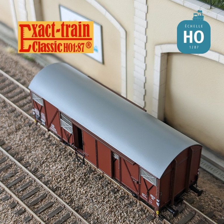 Wagon couvert Gmmehs 60 avec volet d'aération en aluminium DB Ep III HO Exact-Train EX21002 - Maketis Wagon couvert Gmmehs 60 avec volet d'aération en aluminium DB Ep III HO Exact-Train EX21002 - Maketis