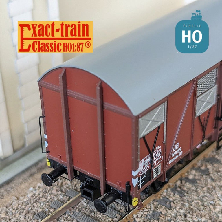 Wagon couvert Gmmehs 60 avec volet d'aération en aluminium DB Ep III HO Exact-Train EX21002 - Maketis Wagon couvert Gmmehs 60 avec volet d'aération en aluminium DB Ep III HO Exact-Train EX21002 - Maketis