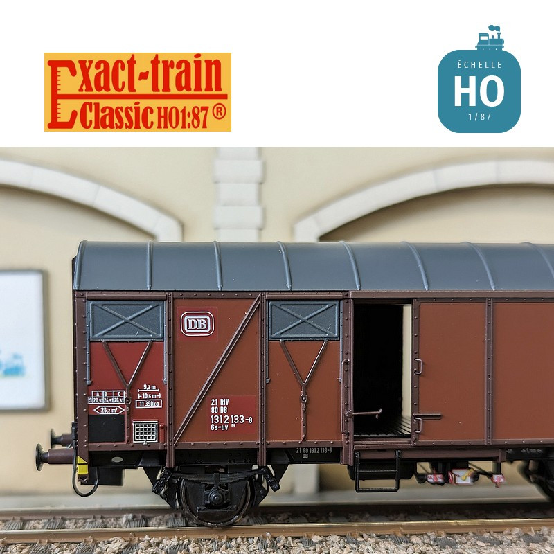 Grs-v 212 boxcar with aluminium ventilation flap DB Ep IV HO Exact-Train EX20980 - Maketis