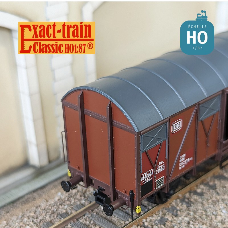 Grs-v 212 boxcar with aluminium ventilation flap DB Ep IV HO Exact-Train EX20980 - Maketis