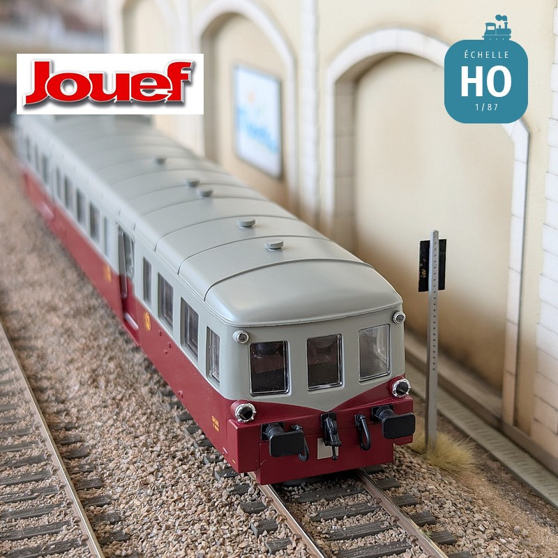 Autorail diesel X 3800 "Picasso" rouge rubis/gris perle SNCF Ep IIIb Analogique HO Jouef HJ2616