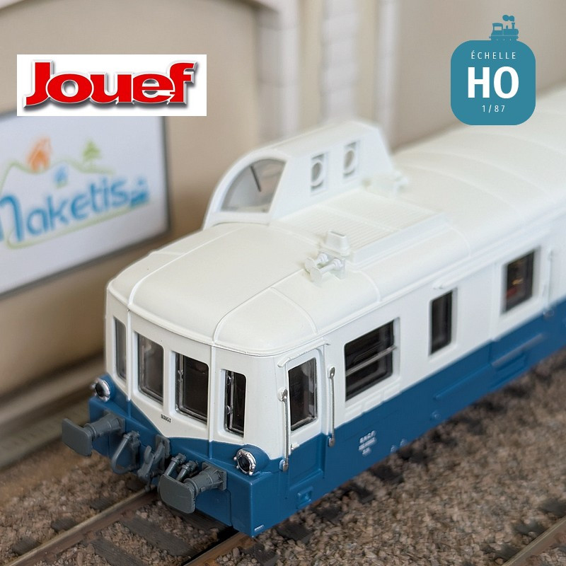 Autorail diesel X 93953 "Picasso" bleu/beige SNCF Ep IV Analogique HO Jouef HJ2619 - Maketis