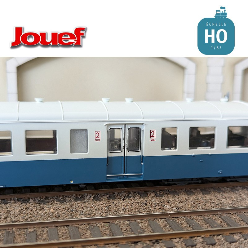 Autorail diesel X 93953 "Picasso" bleu/beige SNCF Ep IV Analogique HO Jouef HJ2619 - Maketis