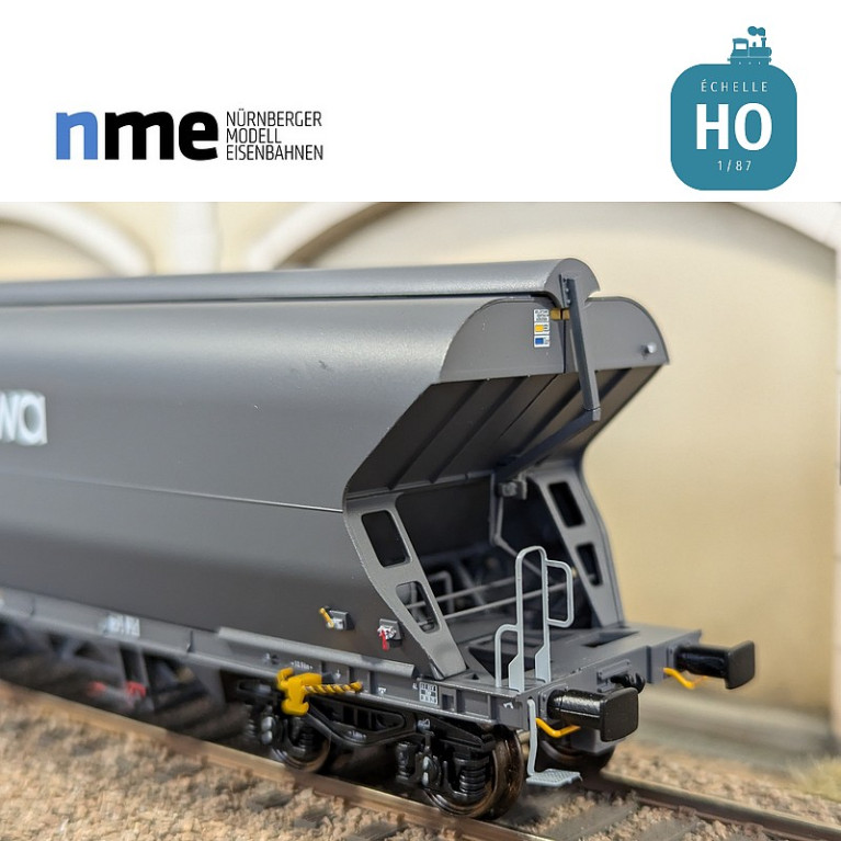Wagon céréalier Tagnpps 101m3 ERMEWA gris foncé Ep VI HO NME 514608 - Maketis Wagon céréalier Tagnpps 101m3 ERMEWA gris foncé Ep VI HO NME 514608 - Maketis