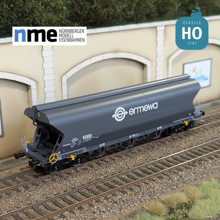 Tagnpps 101m3 grain wagon ERMEWA dark grey Ep VI HO NME 514609 - Maketis Tagnpps 101m3 grain wagon ERMEWA dark grey Ep VI HO NME 514609 - Maketis