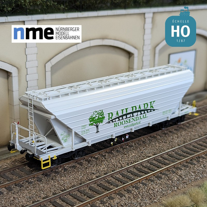 Grain wagon Uagpps 80m3 RAILPARK-ROOSENDAAL white Ep VI HO NME 513607 - Maketis