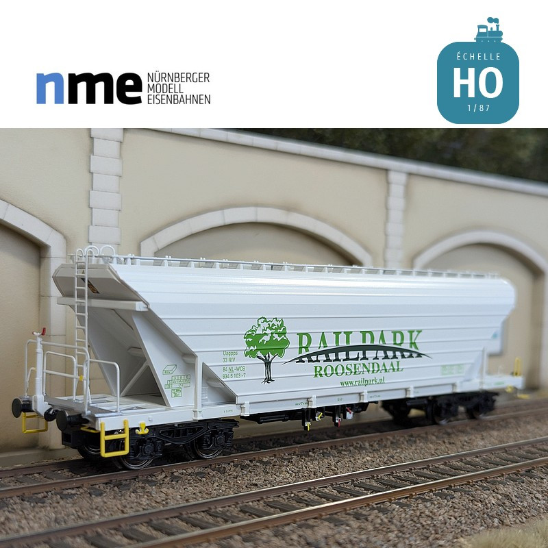 Grain wagon Uagpps 80m3 RAILPARK-ROOSENDAAL white Ep VI HO NME 513607 - Maketis