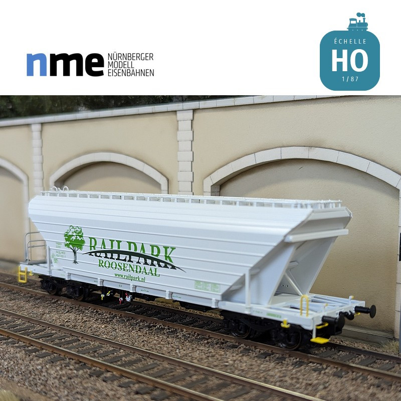 Grain wagon Uagpps 80m3 RAILPARK-ROOSENDAAL white Ep VI HO NME 513607 - Maketis