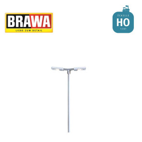 Éclairage de quai double à LED H 70 mm LED HO Brawa 84059 - Maketis