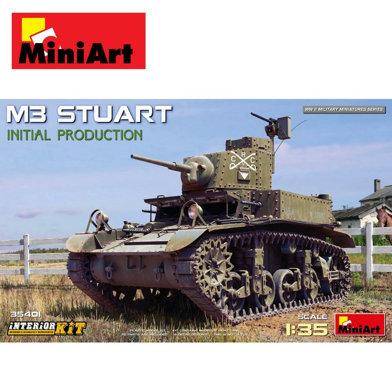 Char américain M3 Stuart Initial Production Interior kit WWII 1/35 MiniArt 35401 - Maketis
