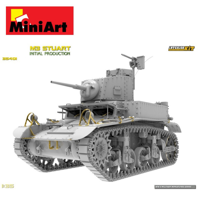 Char américain M3 Stuart Initial Production Interior kit WWII 1/35 MiniArt 35401 - Maketis