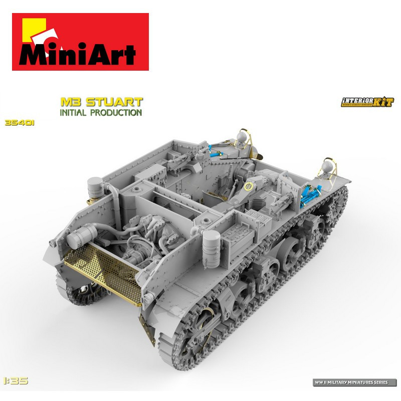 Char américain M3 Stuart Initial Production Interior kit WWII 1/35 MiniArt 35401 - Maketis