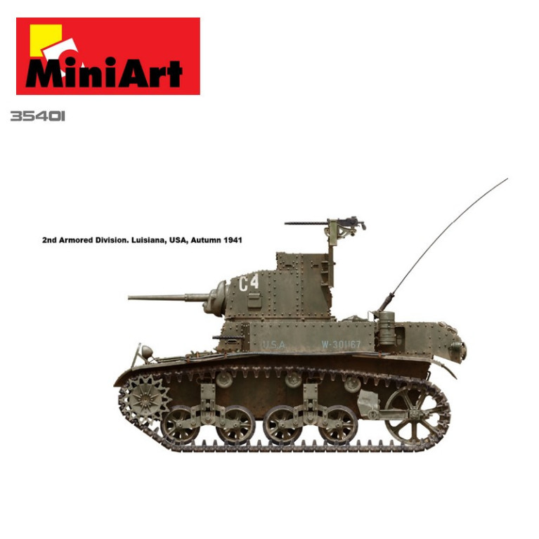 Char américain M3 Stuart Initial Production Interior kit WWII 1/35 MiniArt 35401 - Maketis