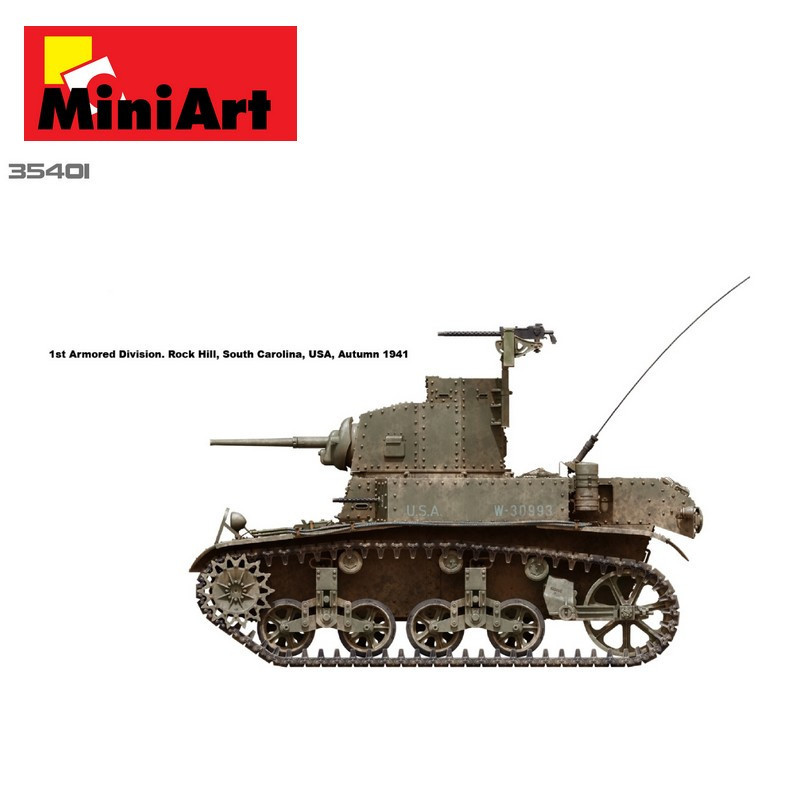 Char américain M3 Stuart Initial Production Interior kit WWII 1/35 MiniArt 35401 - Maketis