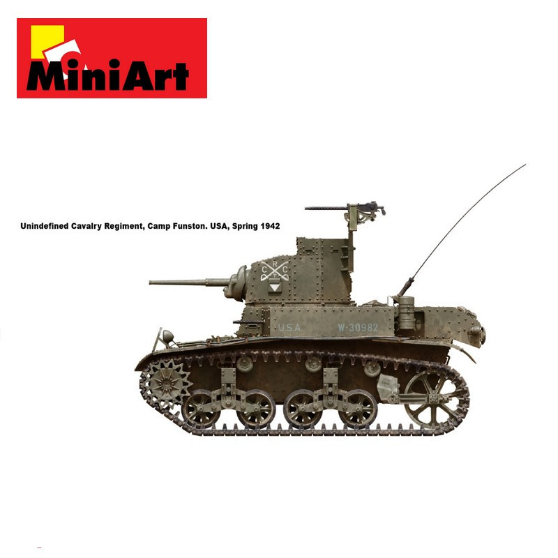 Char américain M3 Stuart Initial Production Interior kit WWII 1/35 MiniArt 35401 - Maketis