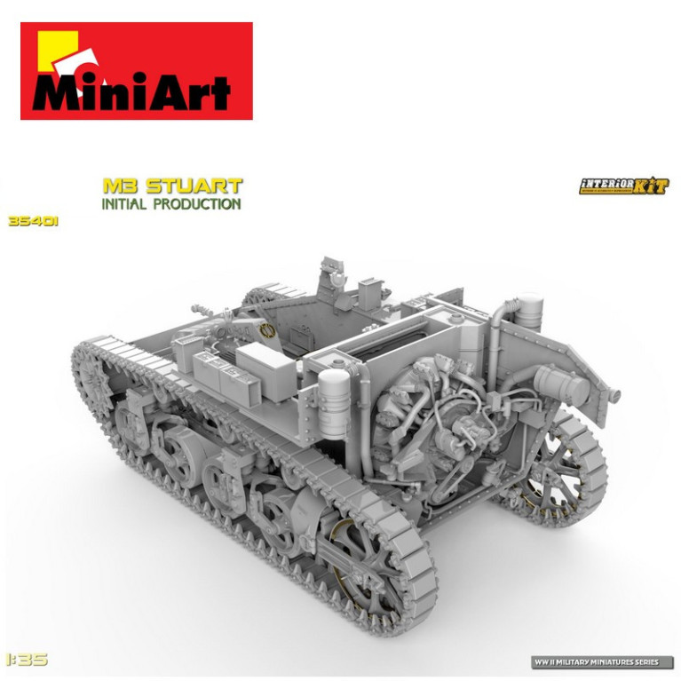 Char américain M3 Stuart Initial Production Interior kit WWII 1/35 MiniArt 35401 - Maketis