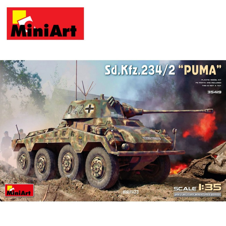 Véhicule blindé antichar allemand SD.KFZ.234/2 PUMA WWII 1/35 MiniArt 35419 - Maketis