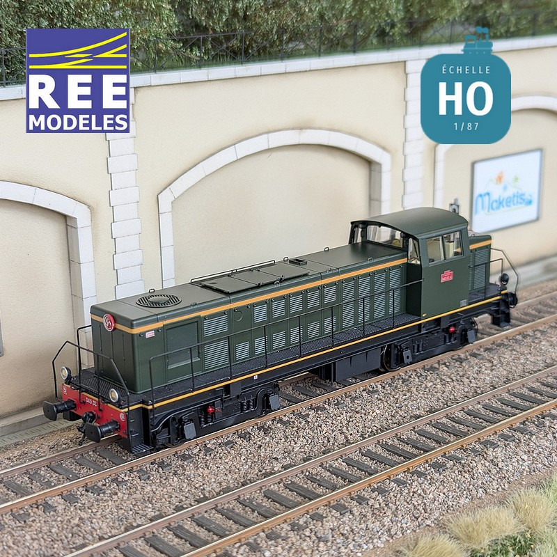 Diesellokomotive 040 DE 04 Geliefert Ursprungsregion Sud-Est SNCF Ep III Analog HO REE JM-012 - Maketis