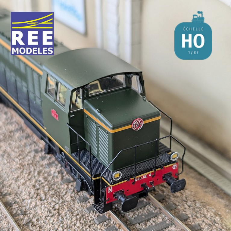 Diesellokomotive 040 DE 04 Geliefert Ursprungsregion Sud-Est SNCF Ep III Analog HO REE JM-012 - Maketis