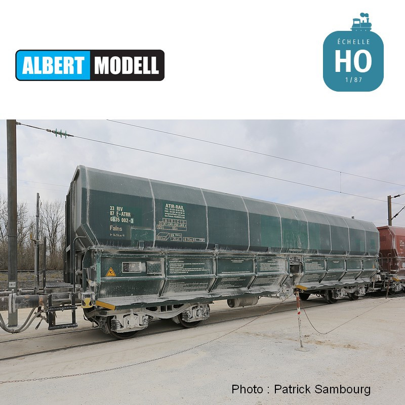 Wagon trémie minéralier Falns Atir-Rail vert Ep VI HO Albert Modell 665031