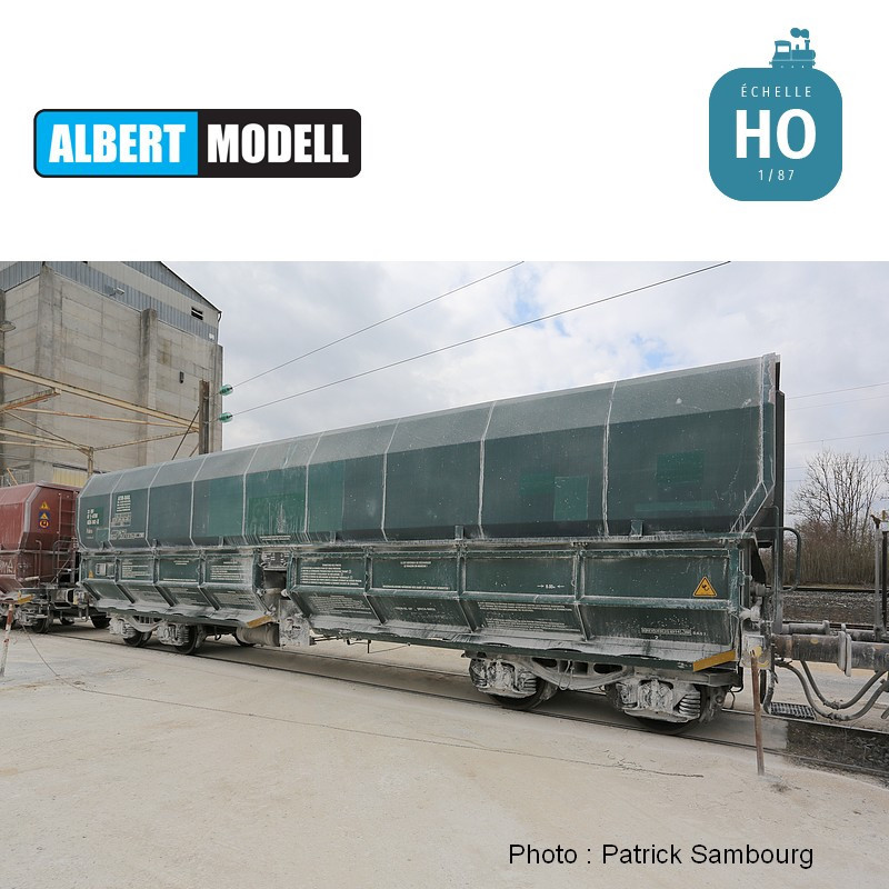 Wagon trémie minéralier Falns Atir-Rail vert Ep VI HO Albert Modell 665031