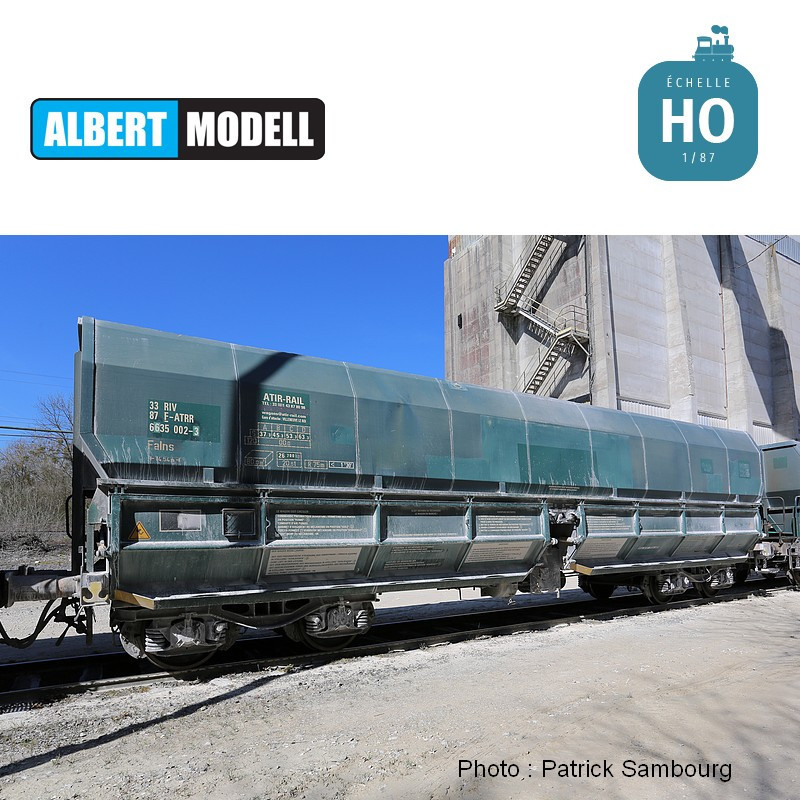 Wagon trémie minéralier Falns Atir-Rail vert Ep VI HO Albert Modell 665031