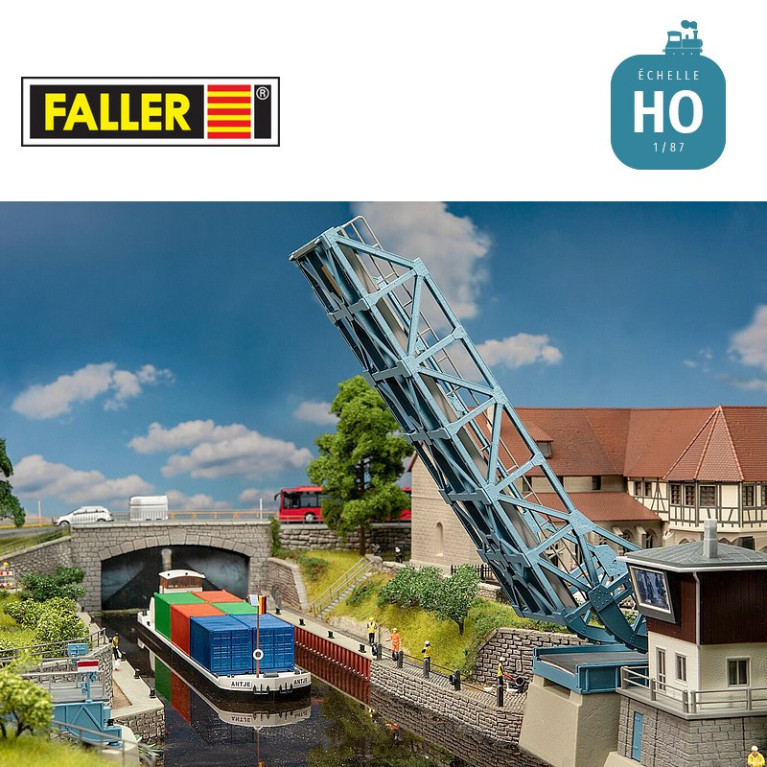 Pont basculant avec entraînement HO Faller 120506 - Maketis