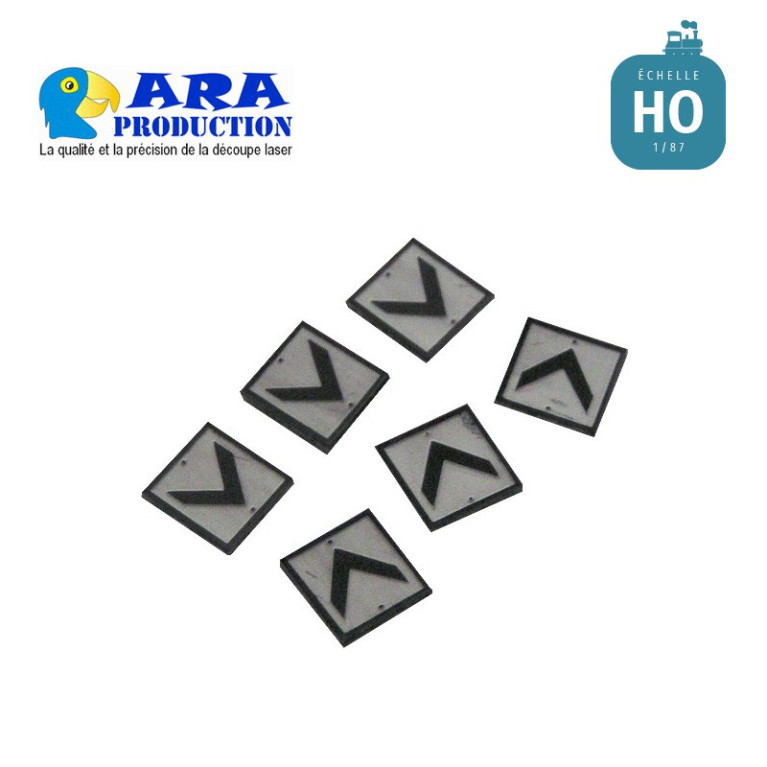 SNCF 6 plaques CHEVRON [HO] - MAKETIS