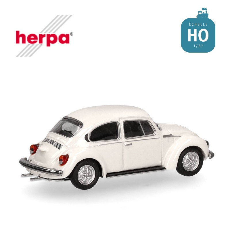 Voiture VW Coccinelle 1303 blanche HO Herpa 421096 - Maketis