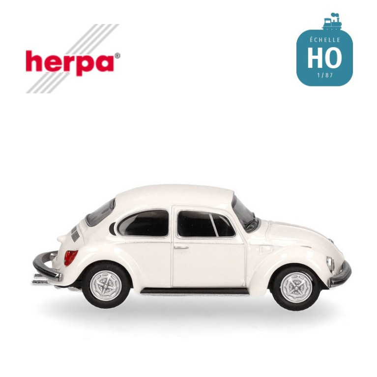 Voiture VW Coccinelle 1303 blanche HO Herpa 421096 - Maketis