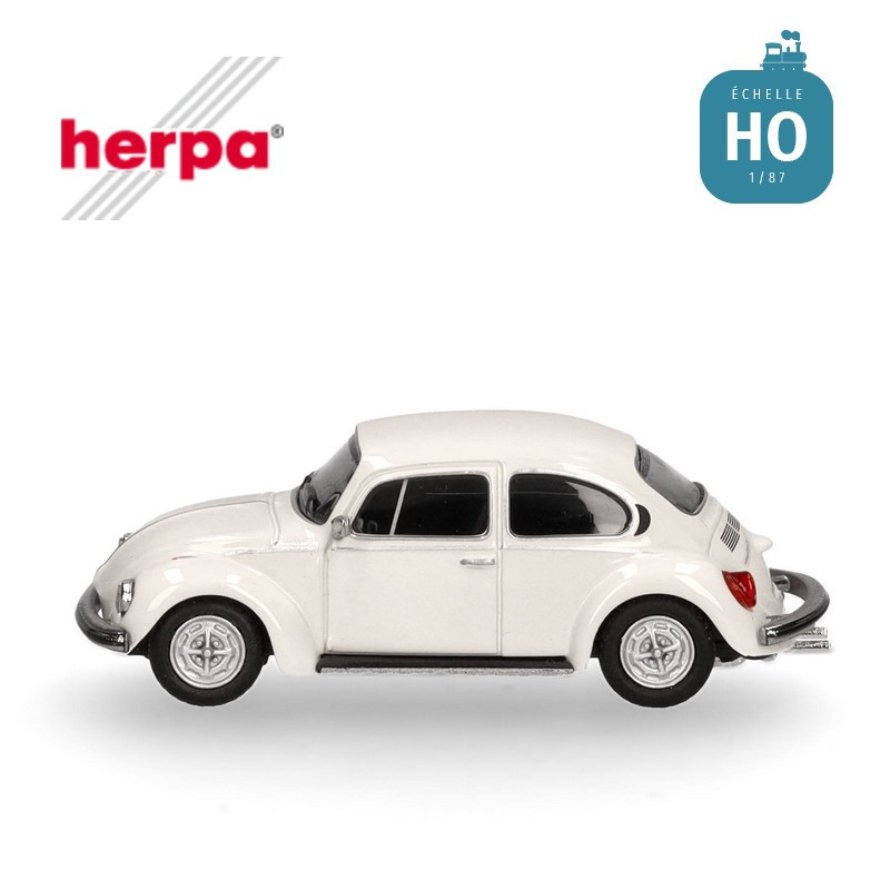 Voiture VW Coccinelle 1303 blanche HO Herpa 421096 - Maketis