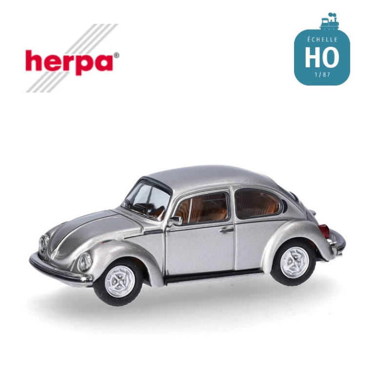Voiture VW Coccinelle 1303 argent métallisé HO Herpa 430982